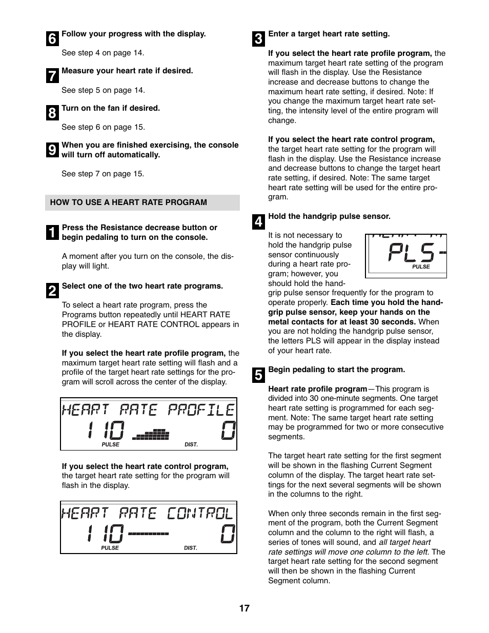 ProForm SPACE SAVER PFEL59107.0 User Manual | Page 17 / 28