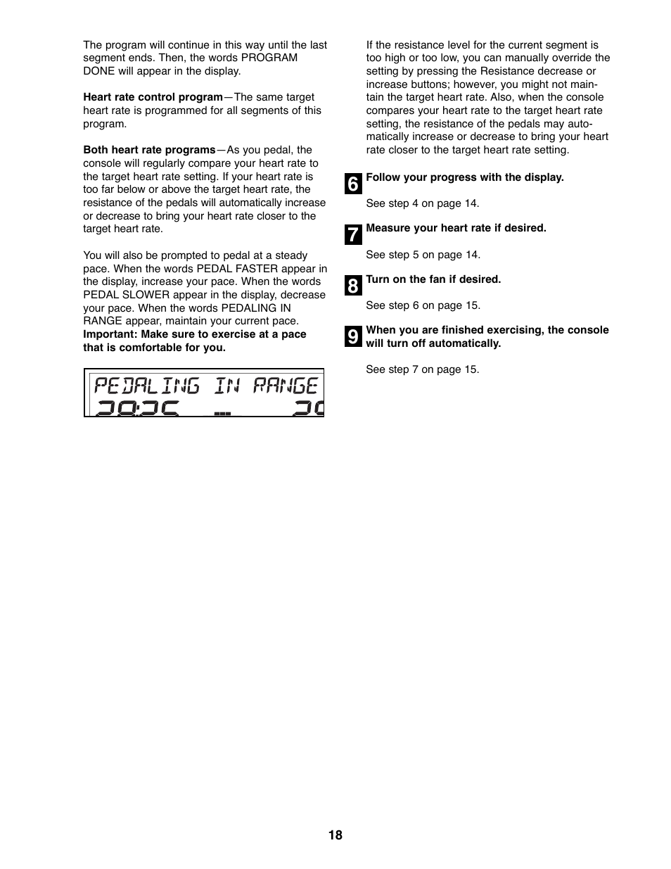 ProForm SPACE SAVER PFEL59107.0 User Manual | Page 18 / 28