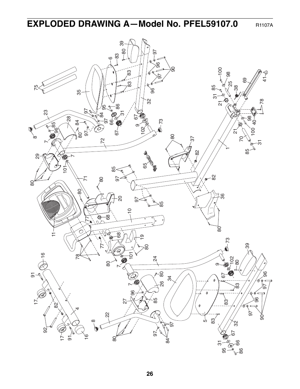 ProForm SPACE SAVER PFEL59107.0 User Manual | Page 26 / 28