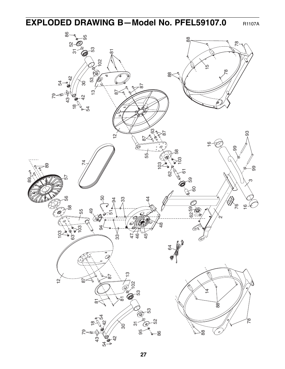 ProForm SPACE SAVER PFEL59107.0 User Manual | Page 27 / 28