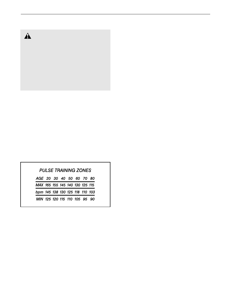 Warning, Exercise guidelines | ProForm PFEX25121 User Manual | Page 12 / 16