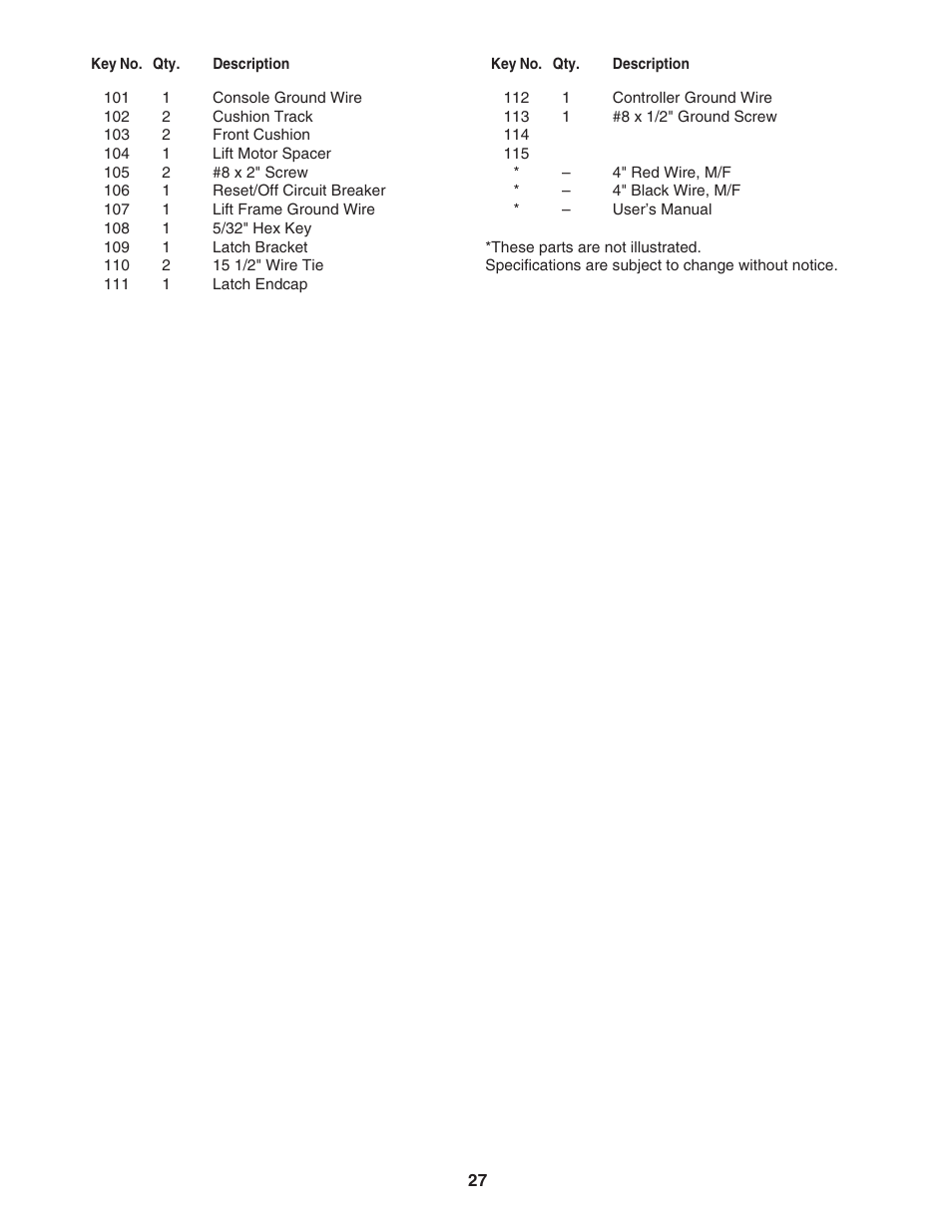 ProForm Competitor PFTL99007.0 User Manual | Page 27 / 32