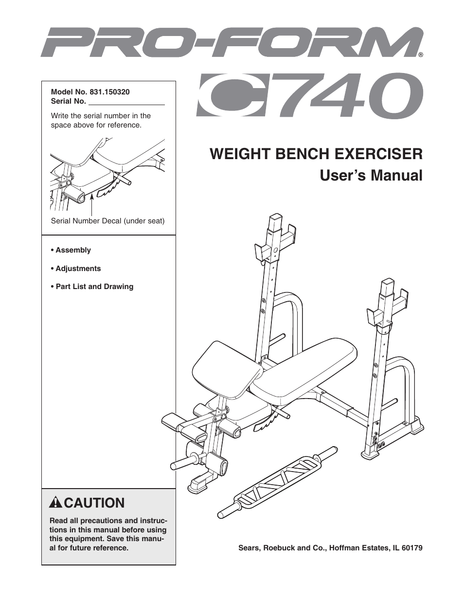 ProForm 831.150320 User Manual | 19 pages