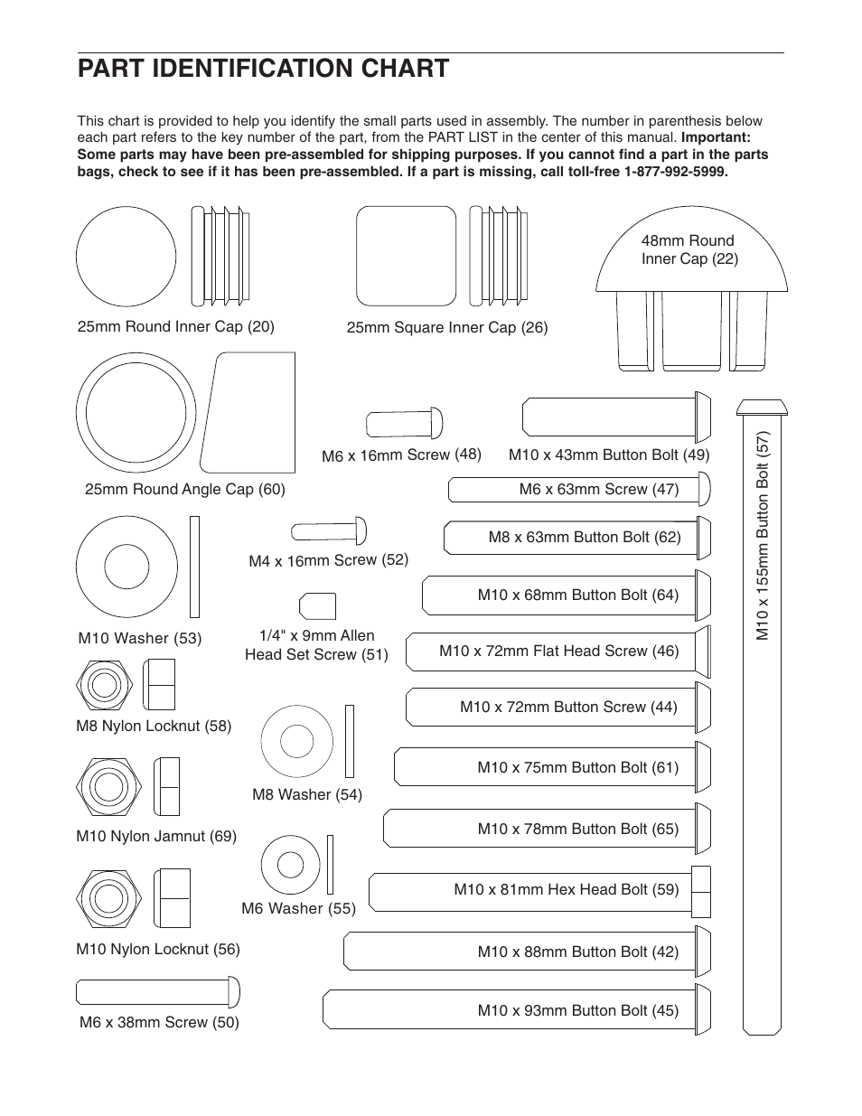 Part identification chart | ProForm 831.150320 User Manual | Page 16 / 19
