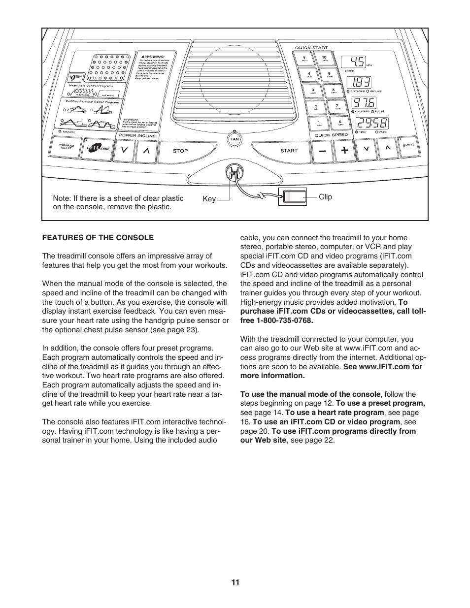 ProForm 530 User Manual | Page 11 / 34