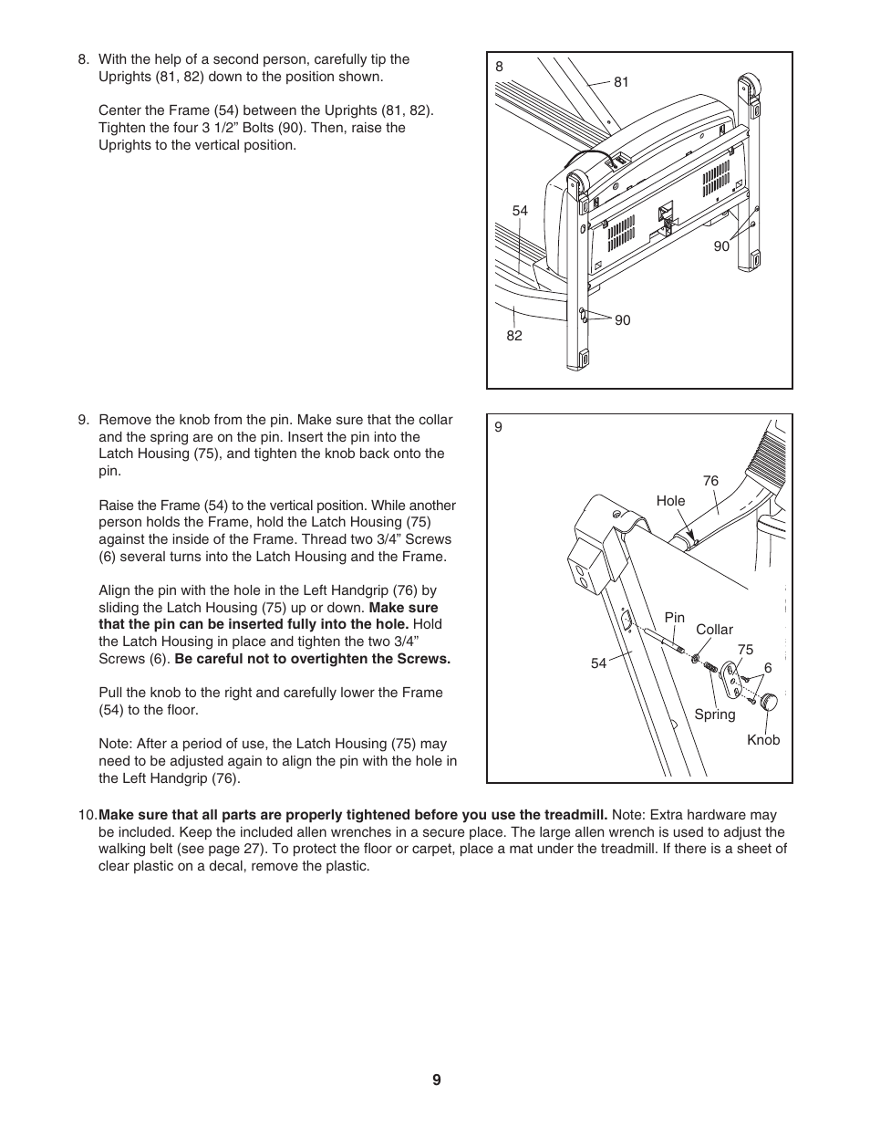 ProForm 530 User Manual | Page 9 / 34