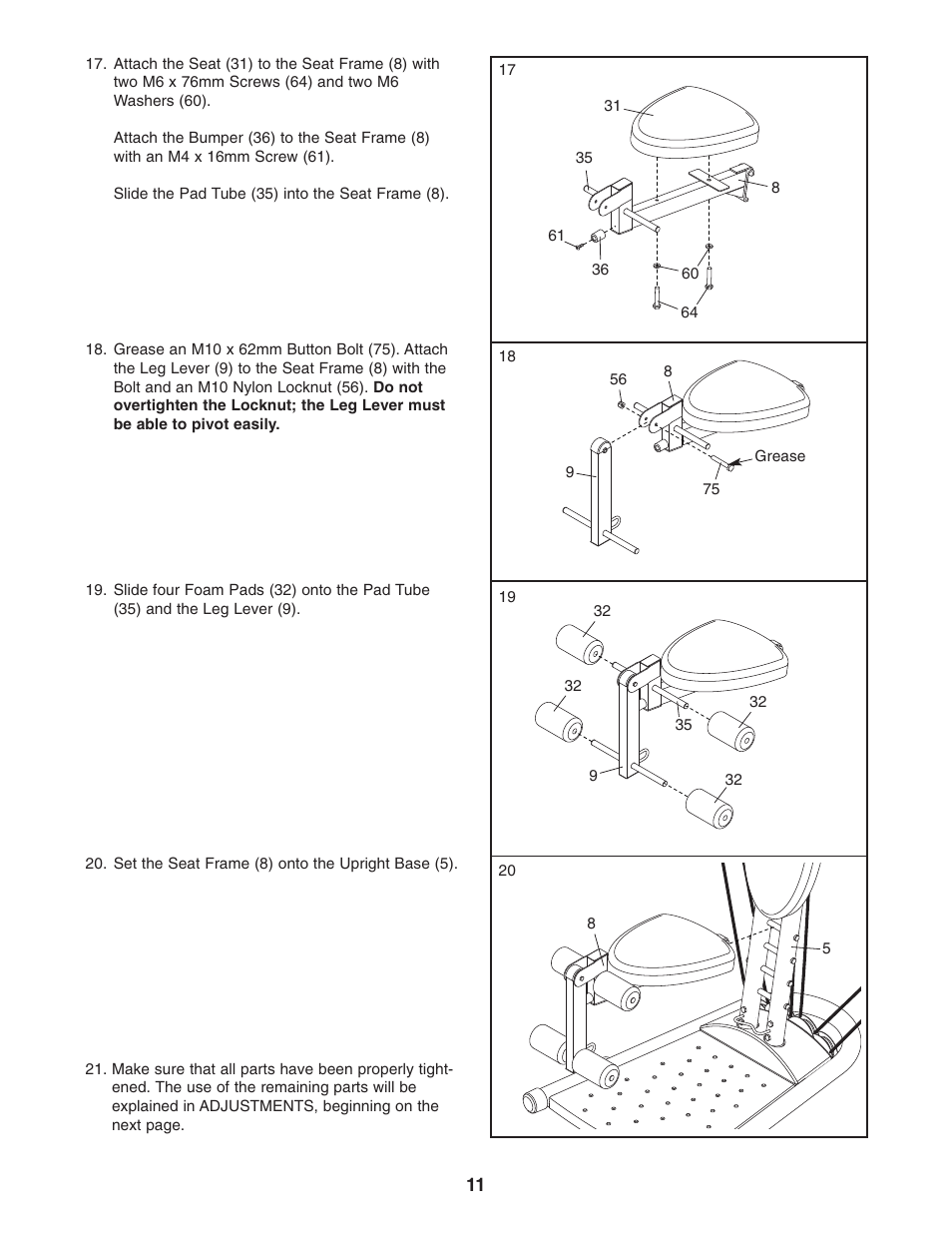 ProForm PFSY2925.0 User Manual | Page 11 / 20