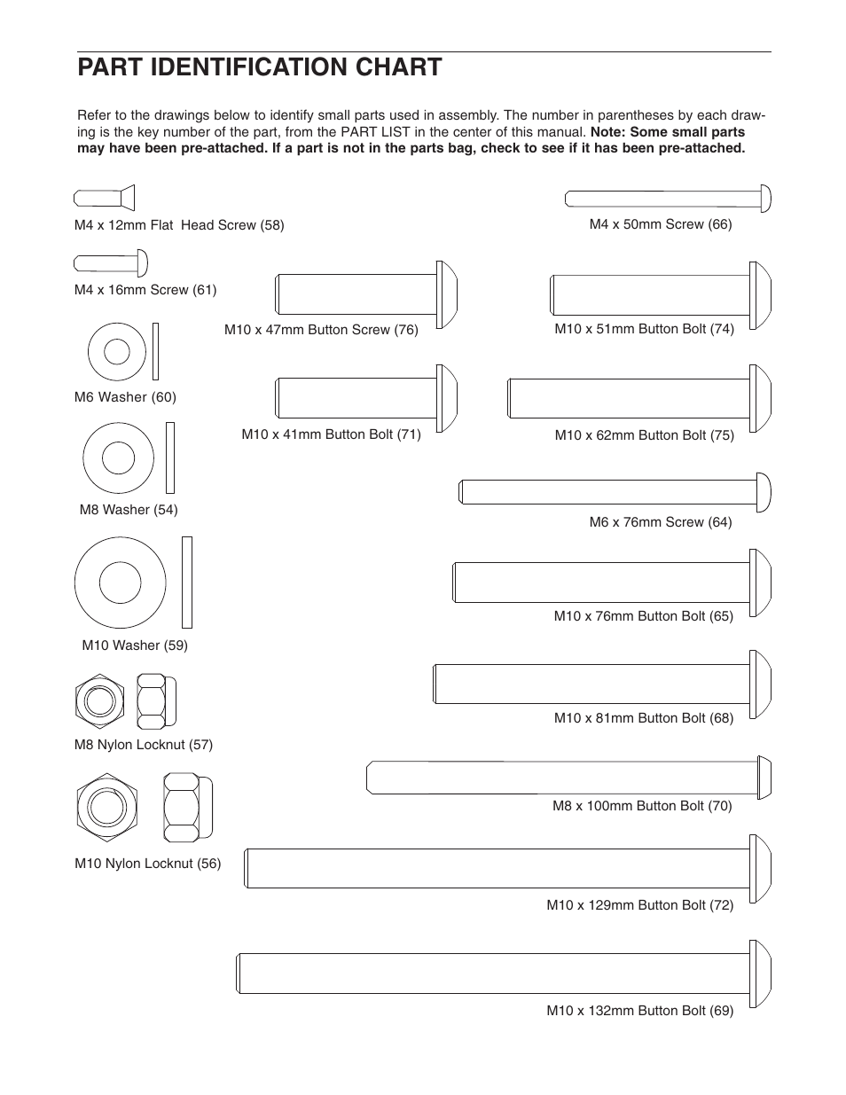 Part identification chart | ProForm PFSY2925.0 User Manual | Page 17 / 20