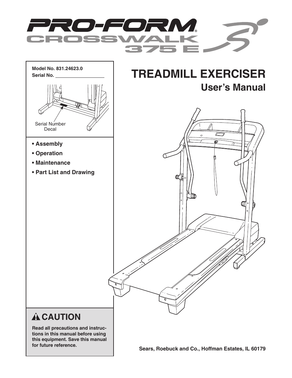 ProForm 831.24623.0 User Manual | 28 pages