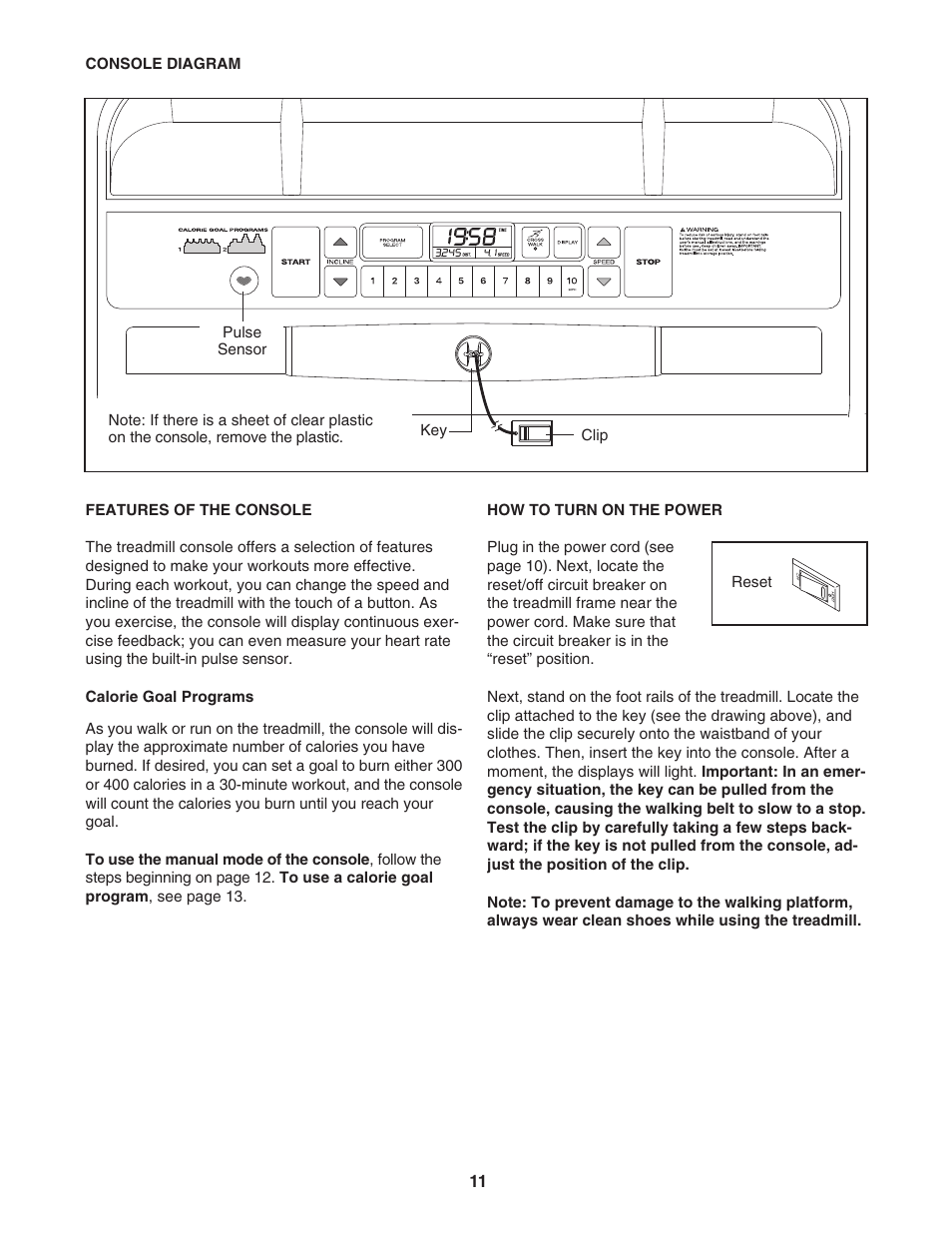 ProForm 831.24623.0 User Manual | Page 11 / 28