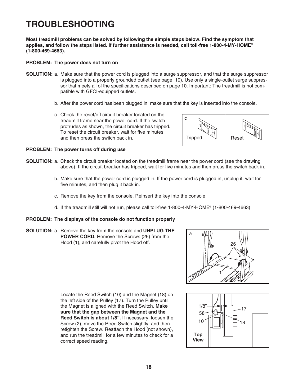 Troubleshooting | ProForm 831.24623.0 User Manual | Page 18 / 28