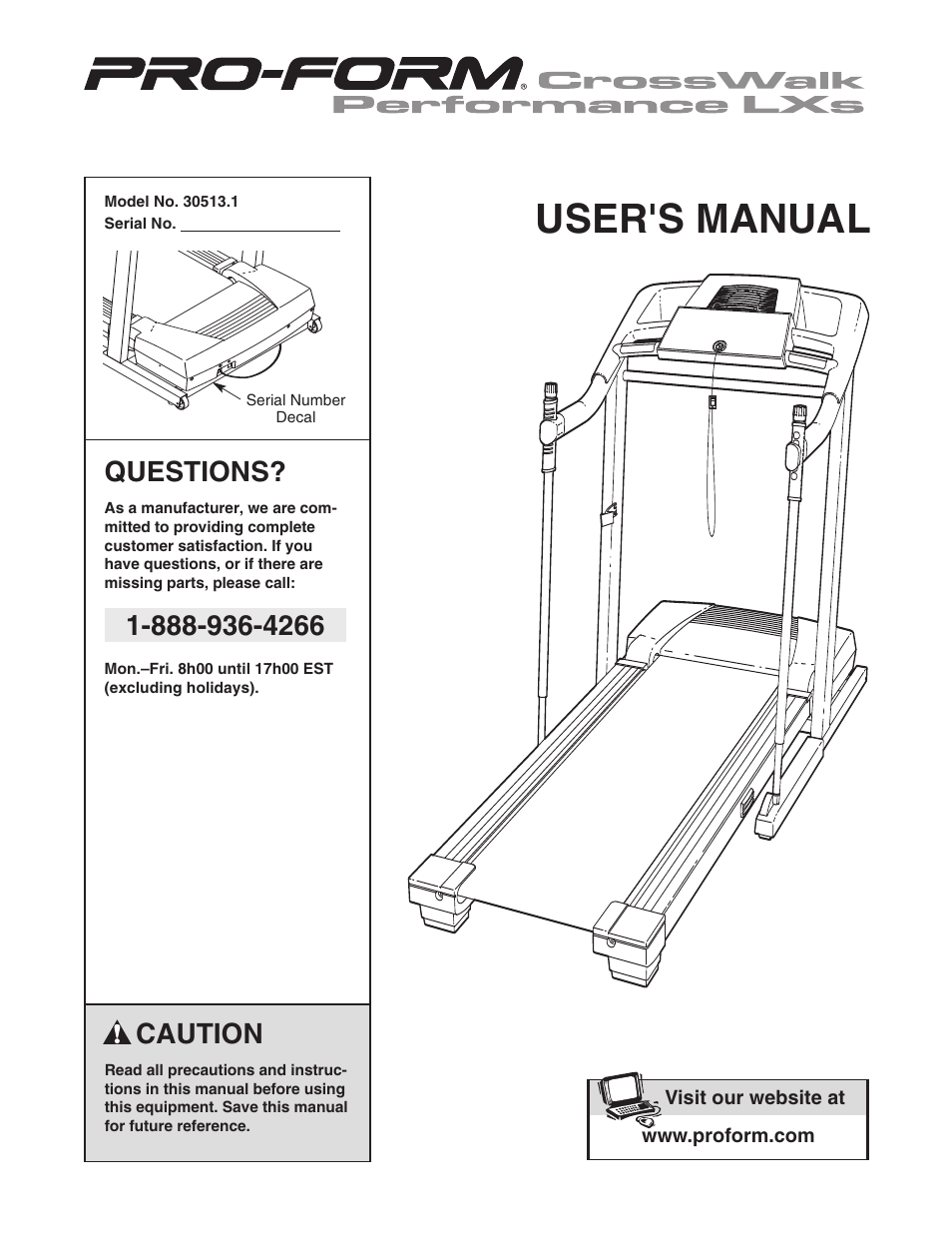 ProForm 30513.1 User Manual | 30 pages