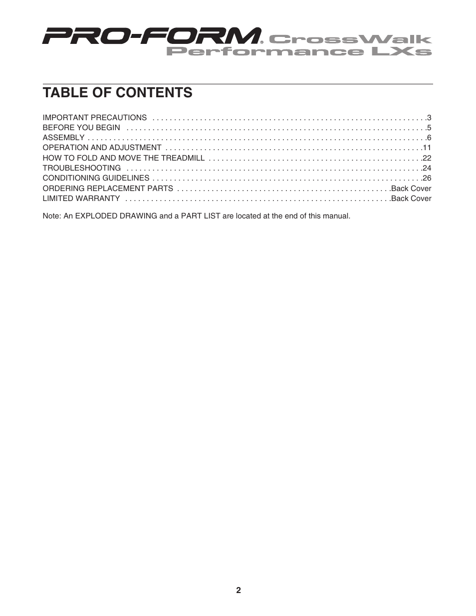 ProForm 30513.1 User Manual | Page 2 / 30