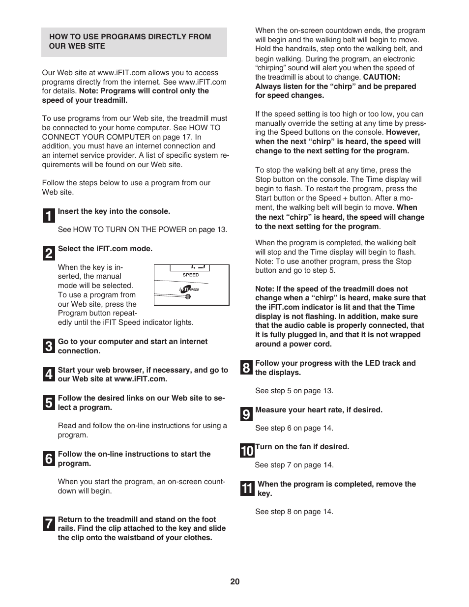 ProForm 30513.1 User Manual | Page 20 / 30