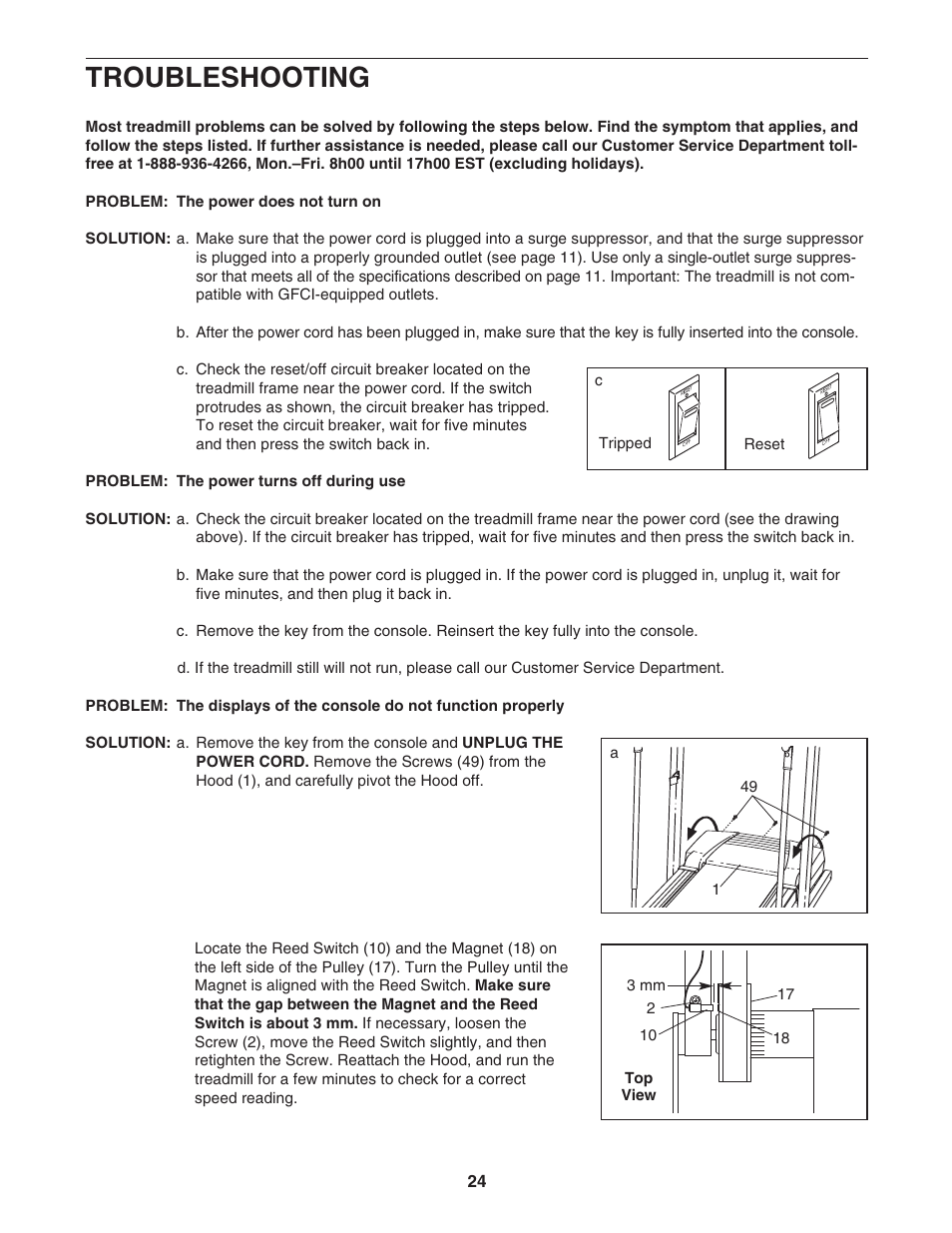 Troubleshooting | ProForm 30513.1 User Manual | Page 24 / 30