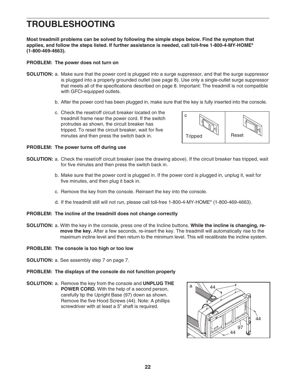 Troubleshooting | ProForm 831.295250 User Manual | Page 22 / 30