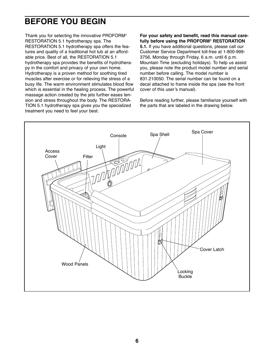 Before you begin | ProForm 831.21005 User Manual | Page 6 / 24