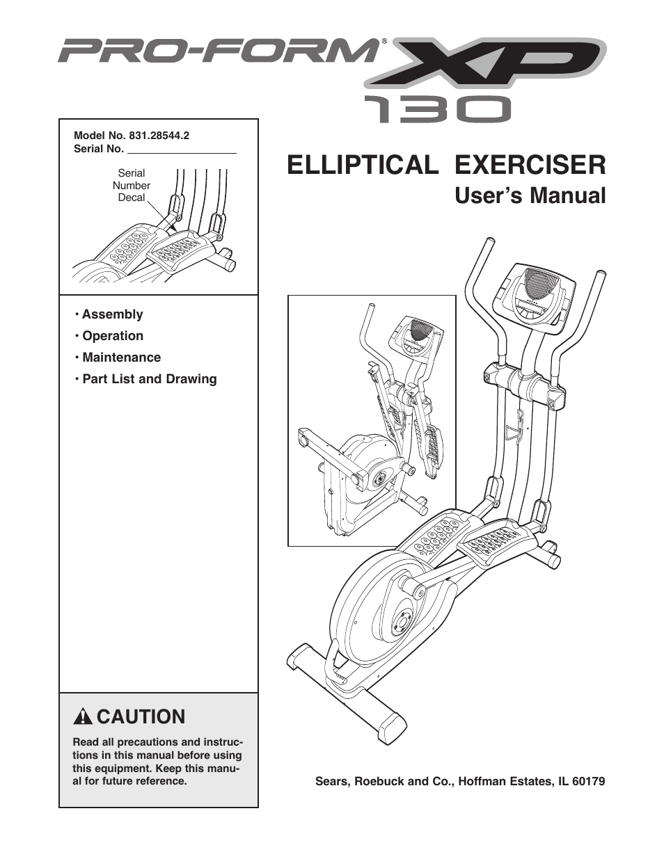 ProForm XP 130 831.28544.2 User Manual | 28 pages