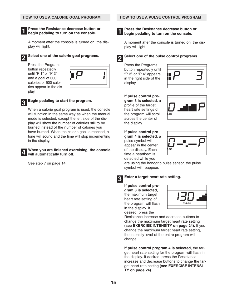 ProForm XP 130 831.28544.2 User Manual | Page 15 / 28