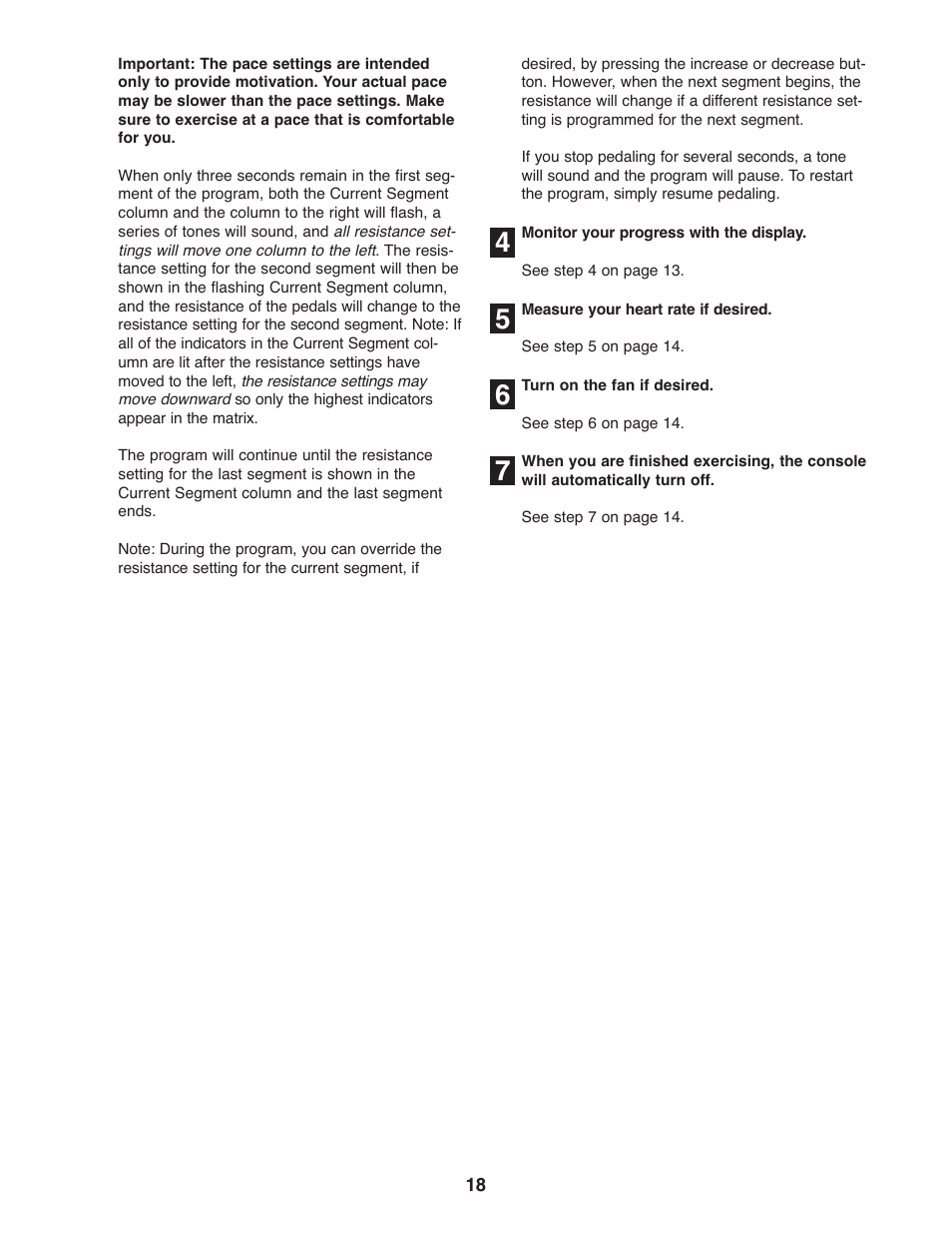 ProForm XP 130 831.28544.2 User Manual | Page 18 / 28