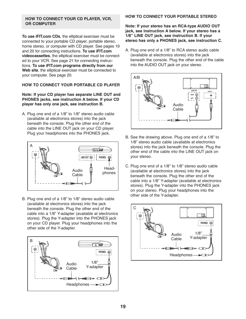 ProForm XP 130 831.28544.2 User Manual | Page 19 / 28