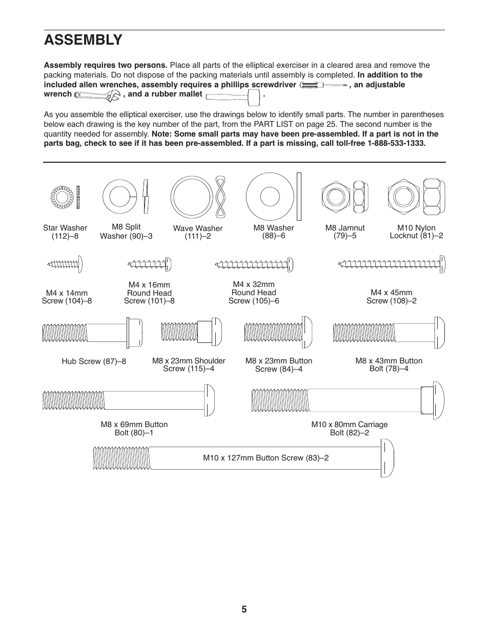 Assembly | ProForm XP 130 831.28544.2 User Manual | Page 5 / 28