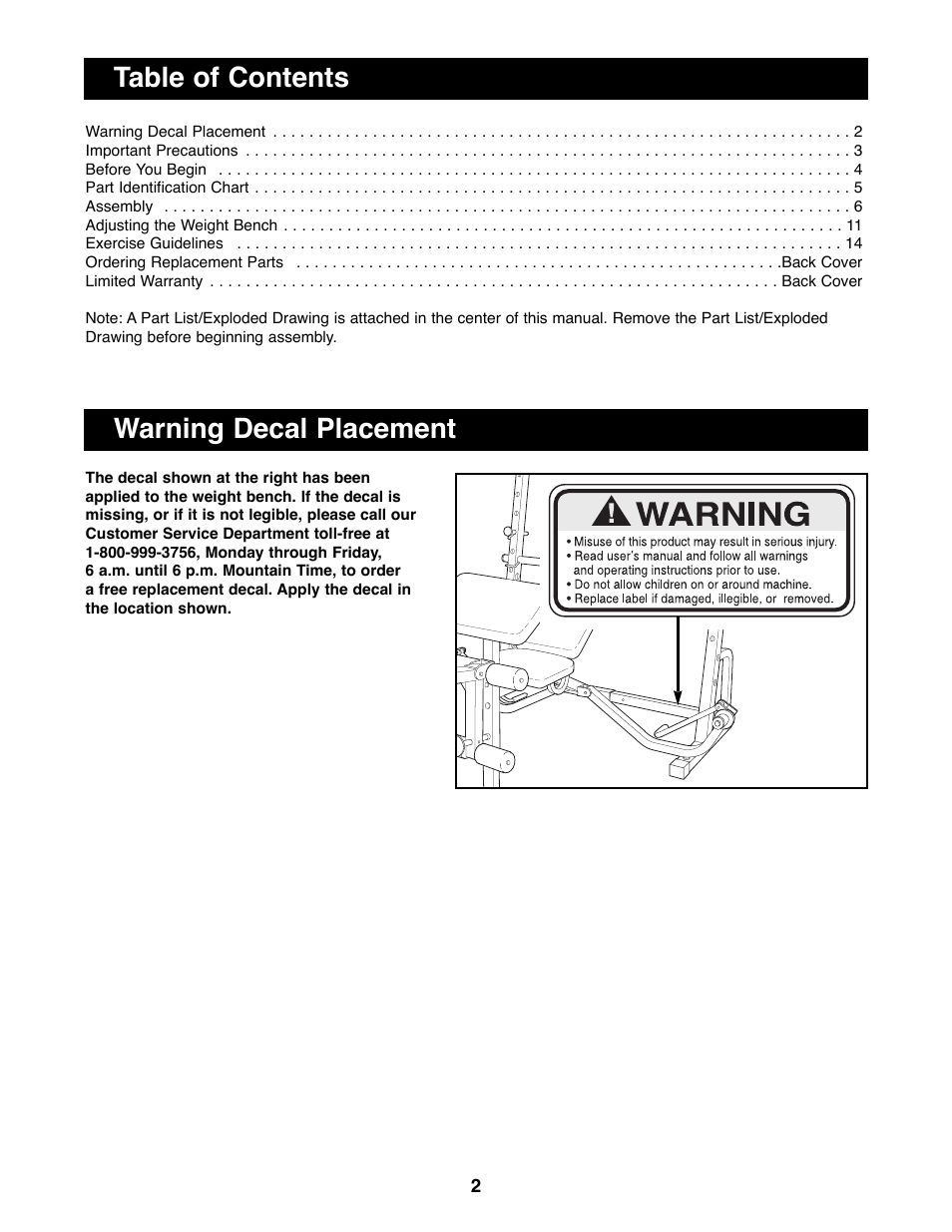 ProForm PFBE62290 User Manual | Page 2 / 18