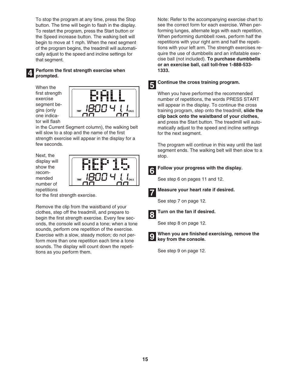 ProForm CrossTrainer 831.24655.0 User Manual | Page 15 / 28