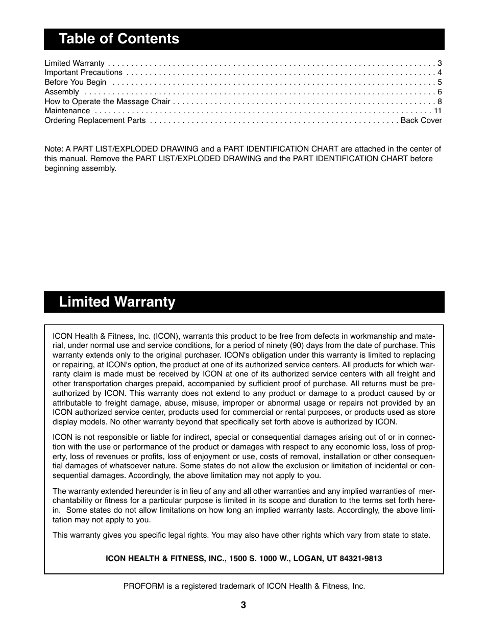 ProForm PFRX31071 User Manual | Page 3 / 13