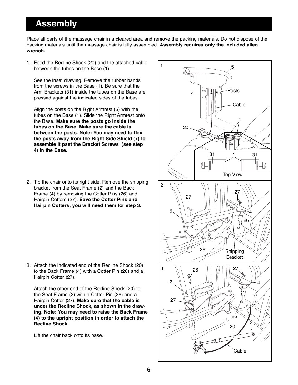 Assembly | ProForm PFRX31071 User Manual | Page 6 / 13