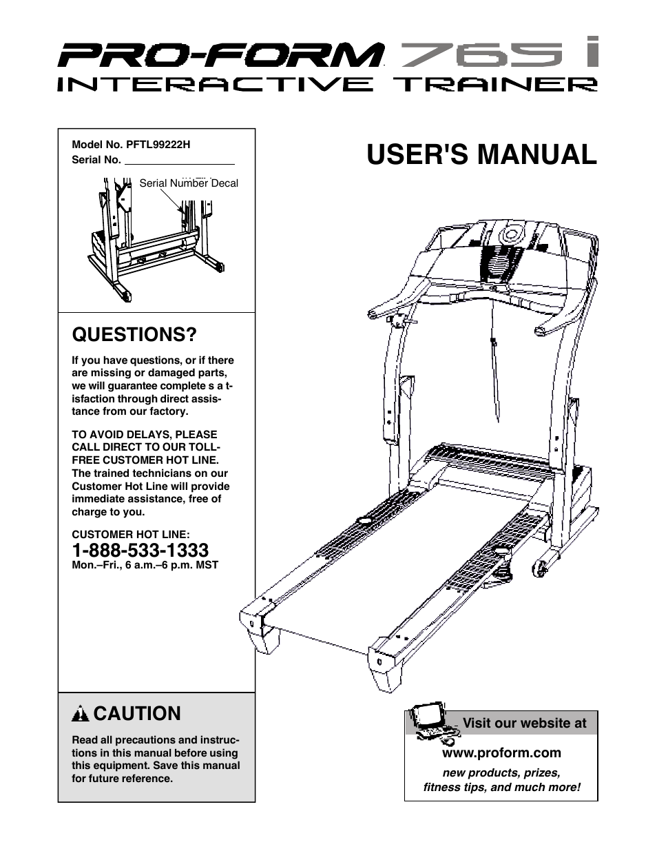 ProForm PFTL99222H User Manual | 30 pages