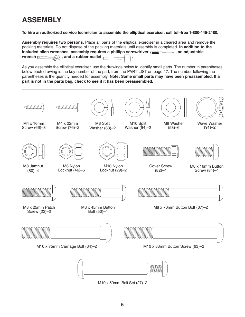 Assembly | ProForm StrideSelect PFCCEL3906.2 User Manual | Page 5 / 20