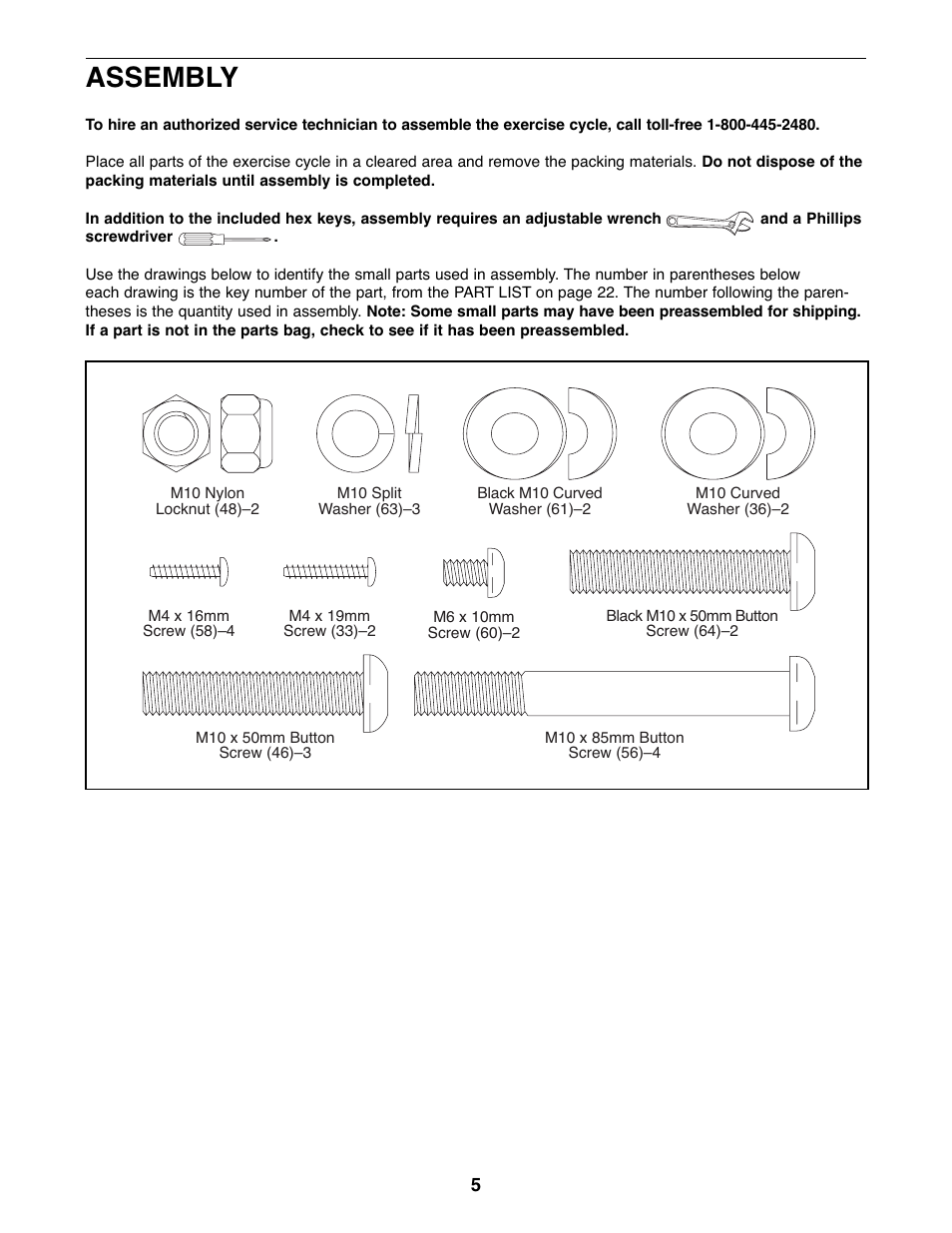 Assembly | ProForm PFEX44177.0 User Manual | Page 5 / 24