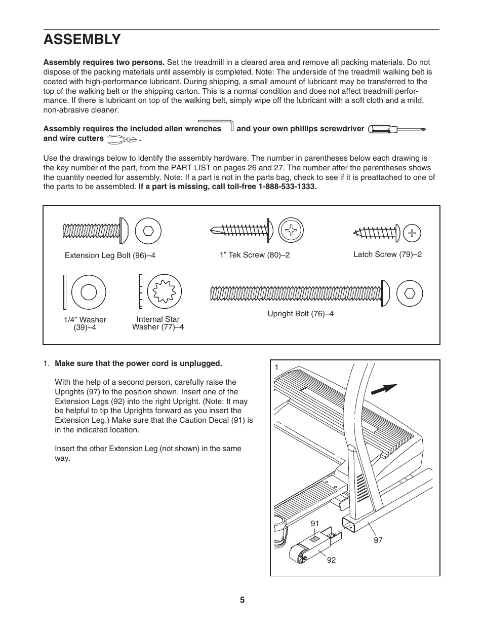 Assembly | ProForm 831.295062 User Manual | Page 5 / 30