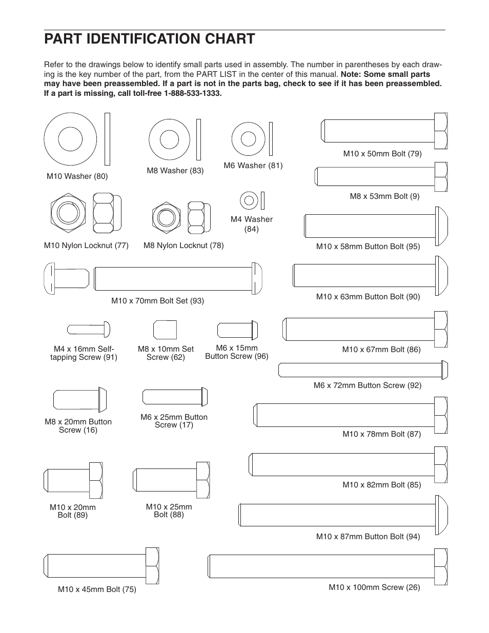 Part identification chart | ProForm PFBE3006.0 User Manual | Page 20 / 24