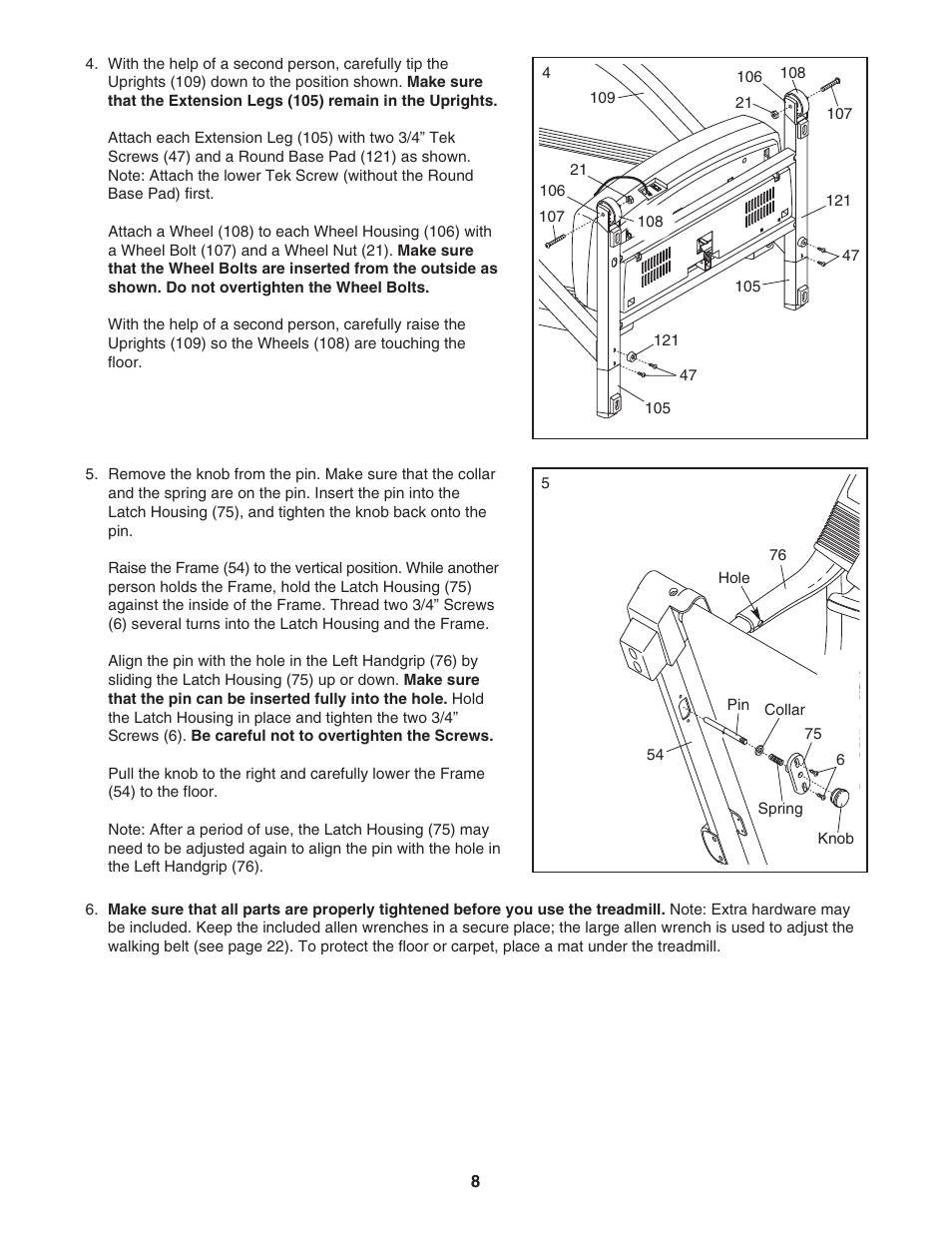 ProForm SPORT PFTL91205.0 User Manual | Page 8 / 30