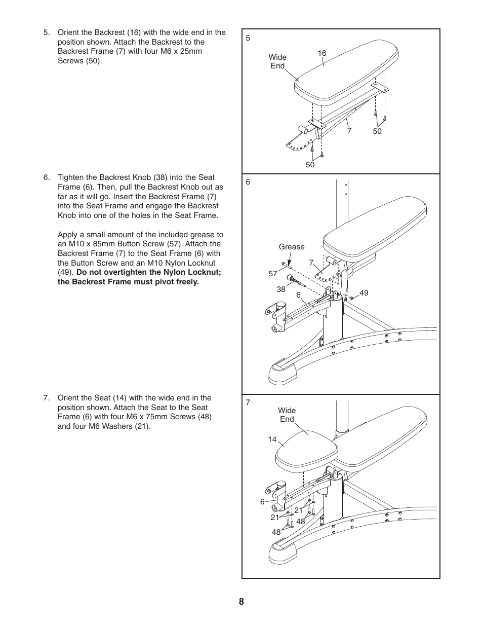 ProForm PFBE1816.0 User Manual | Page 8 / 20