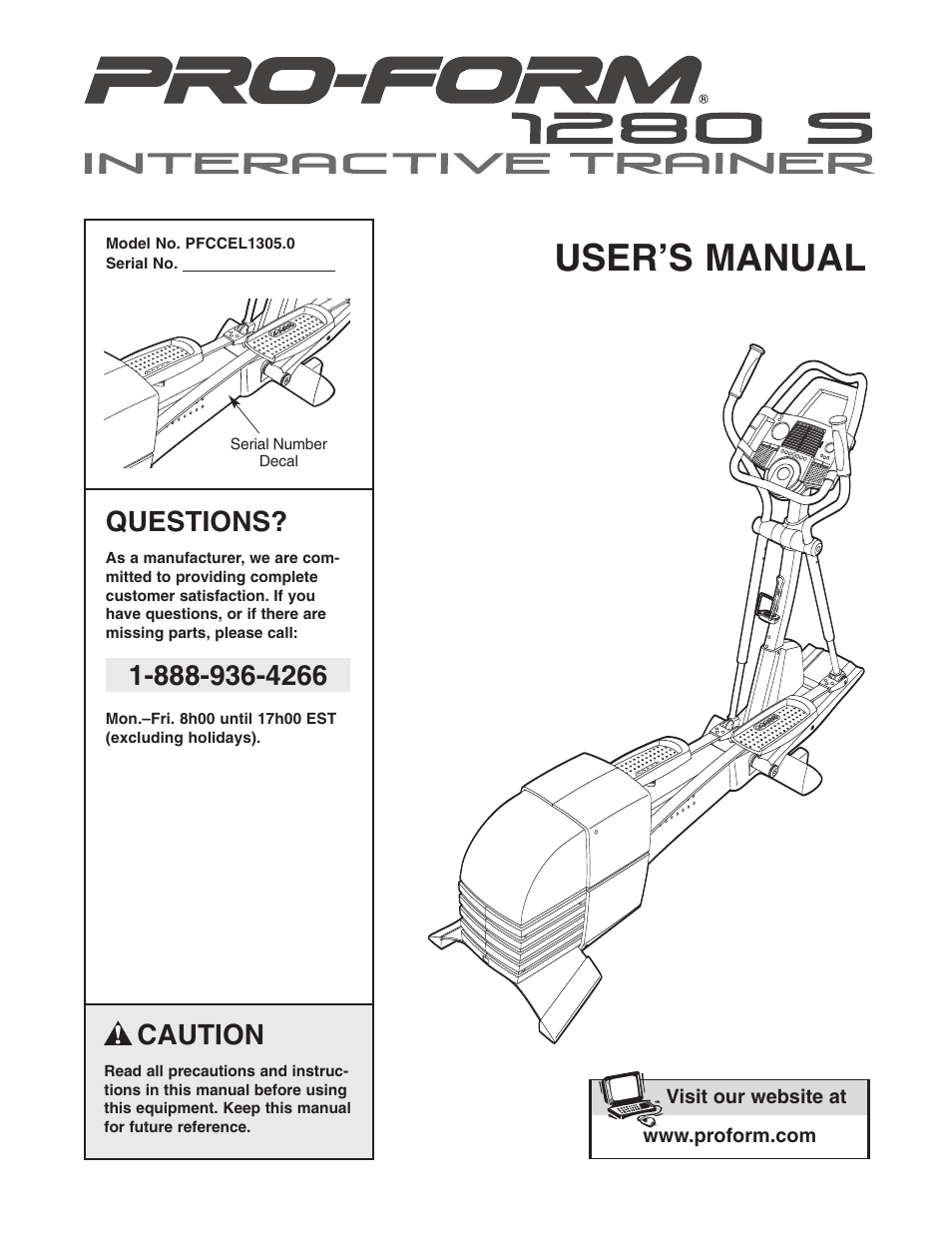 ProForm PFCCEL1305.0 User Manual | 28 pages