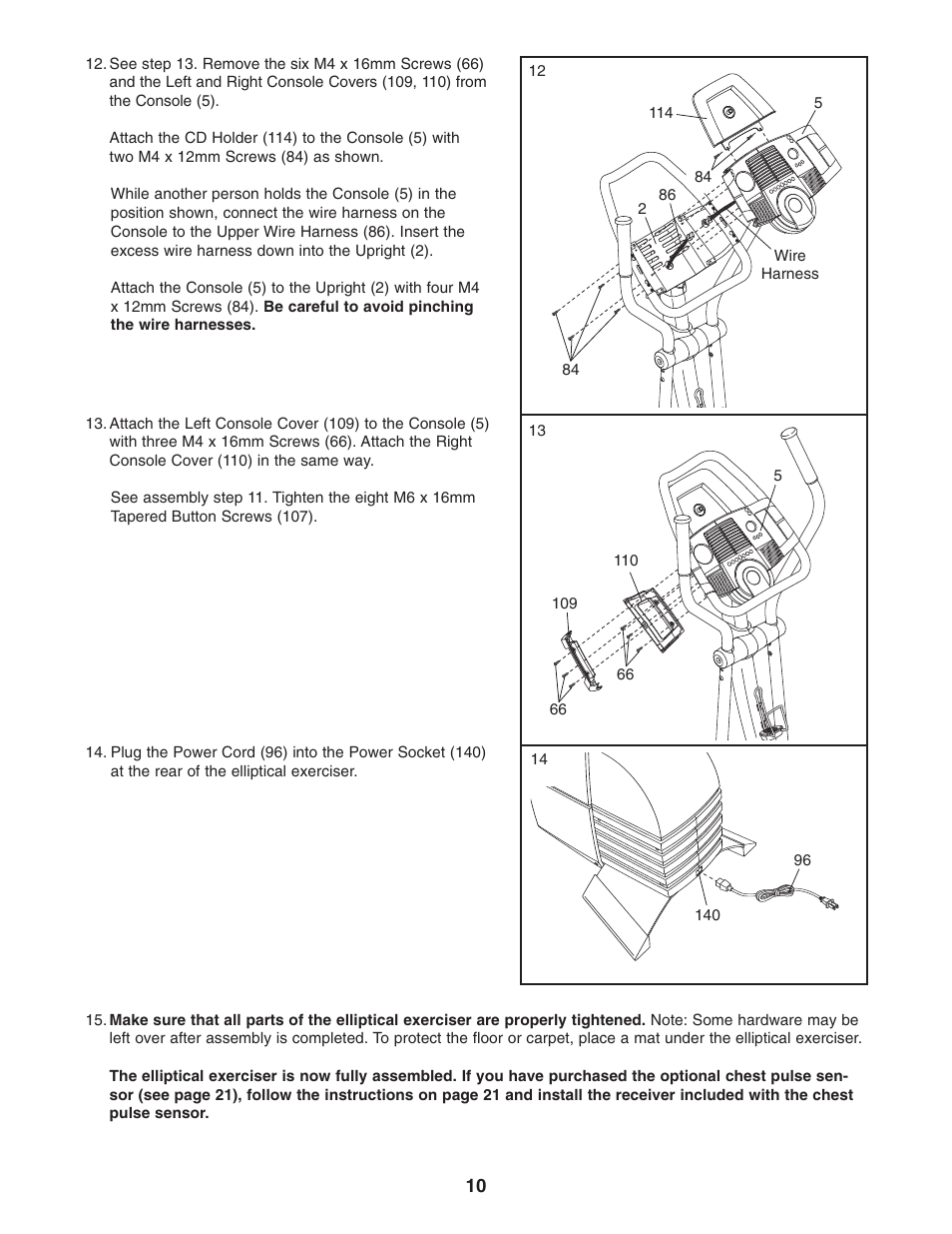 ProForm PFCCEL1305.0 User Manual | Page 10 / 28
