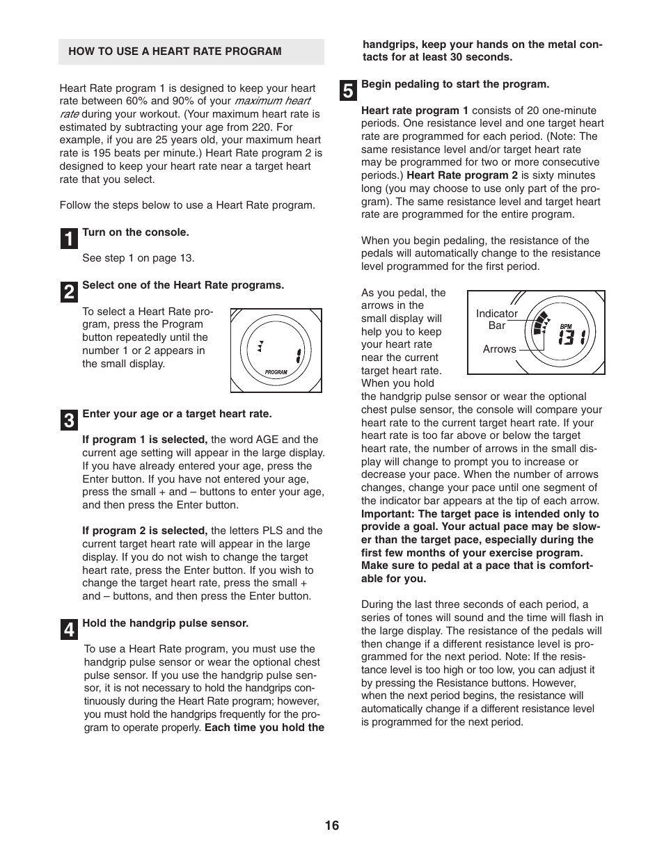 ProForm PFCCEL1305.0 User Manual | Page 16 / 28
