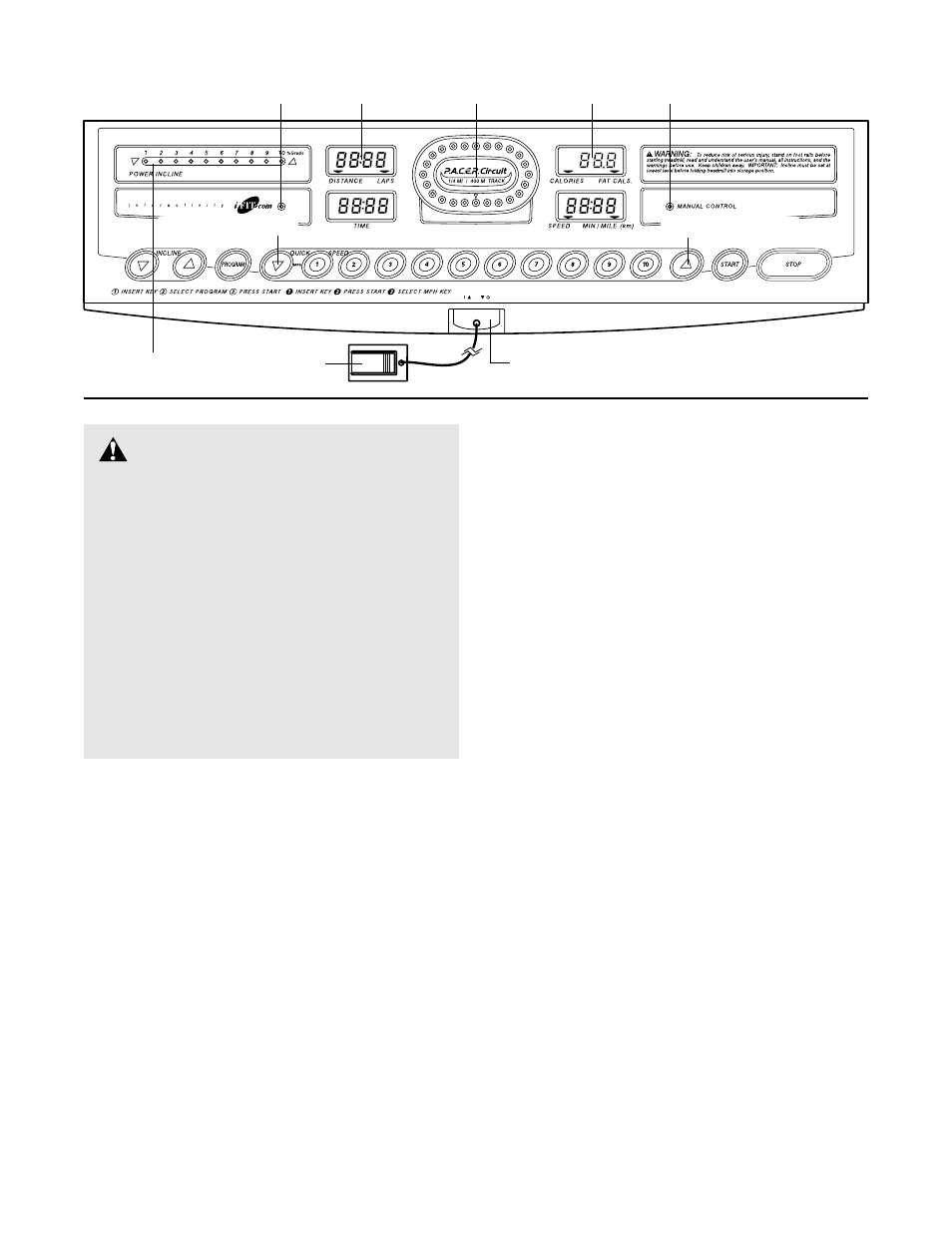 Caution | ProForm 635CW User Manual | Page 9 / 26