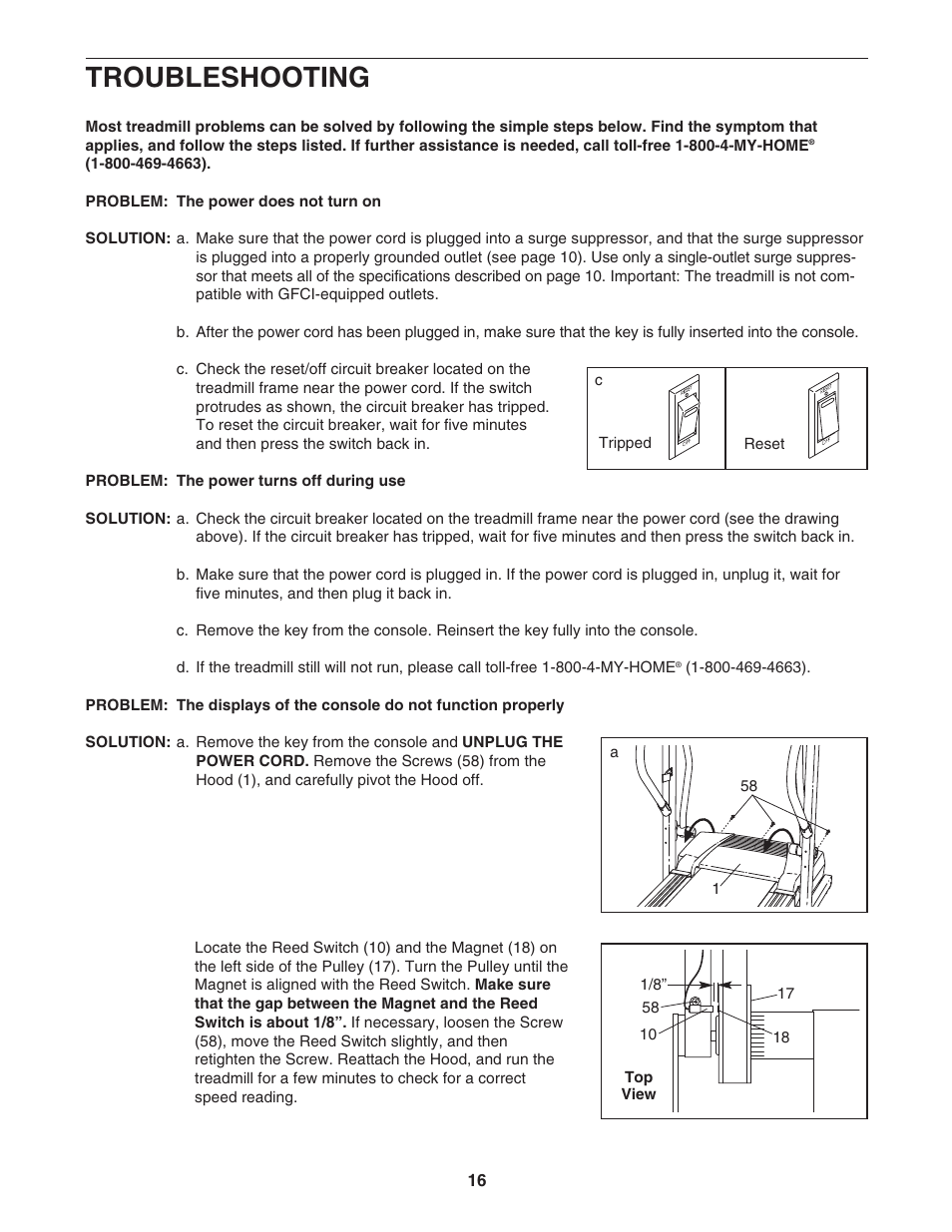 Troubleshooting | ProForm Crosswalk 831.295033 User Manual | Page 16 / 22