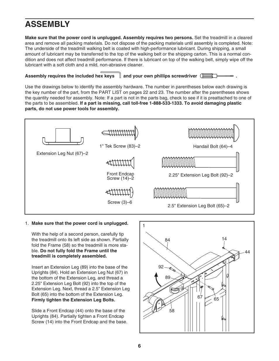 Assembly | ProForm 831.24646.0 User Manual | Page 6 / 28