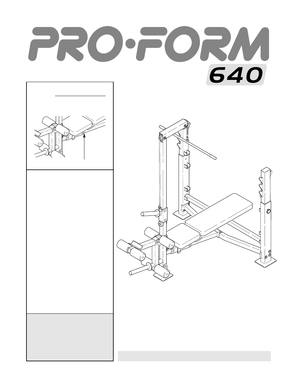 ProForm 640 User Manual | 23 pages