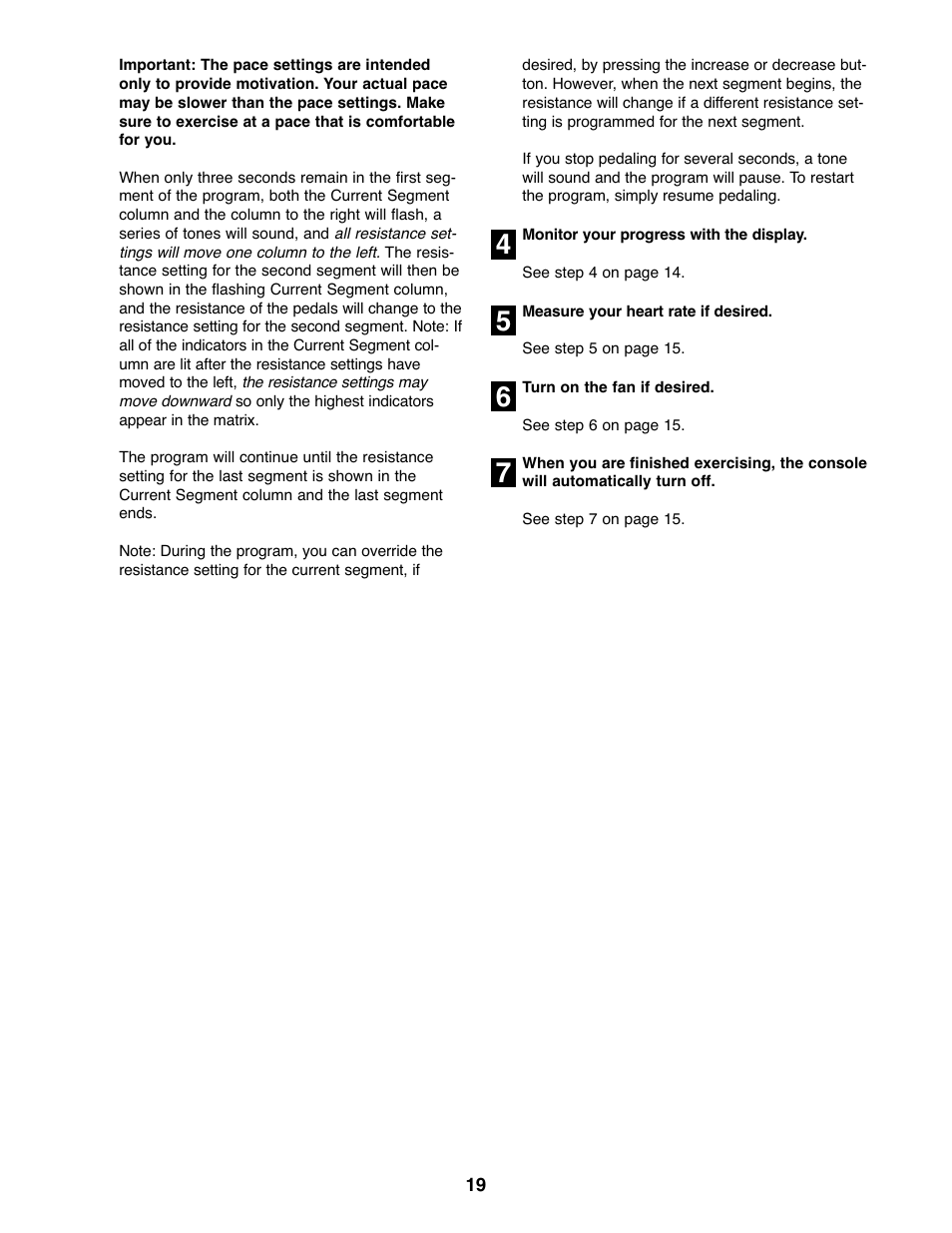 ProForm PFEL5105.3 User Manual | Page 19 / 32