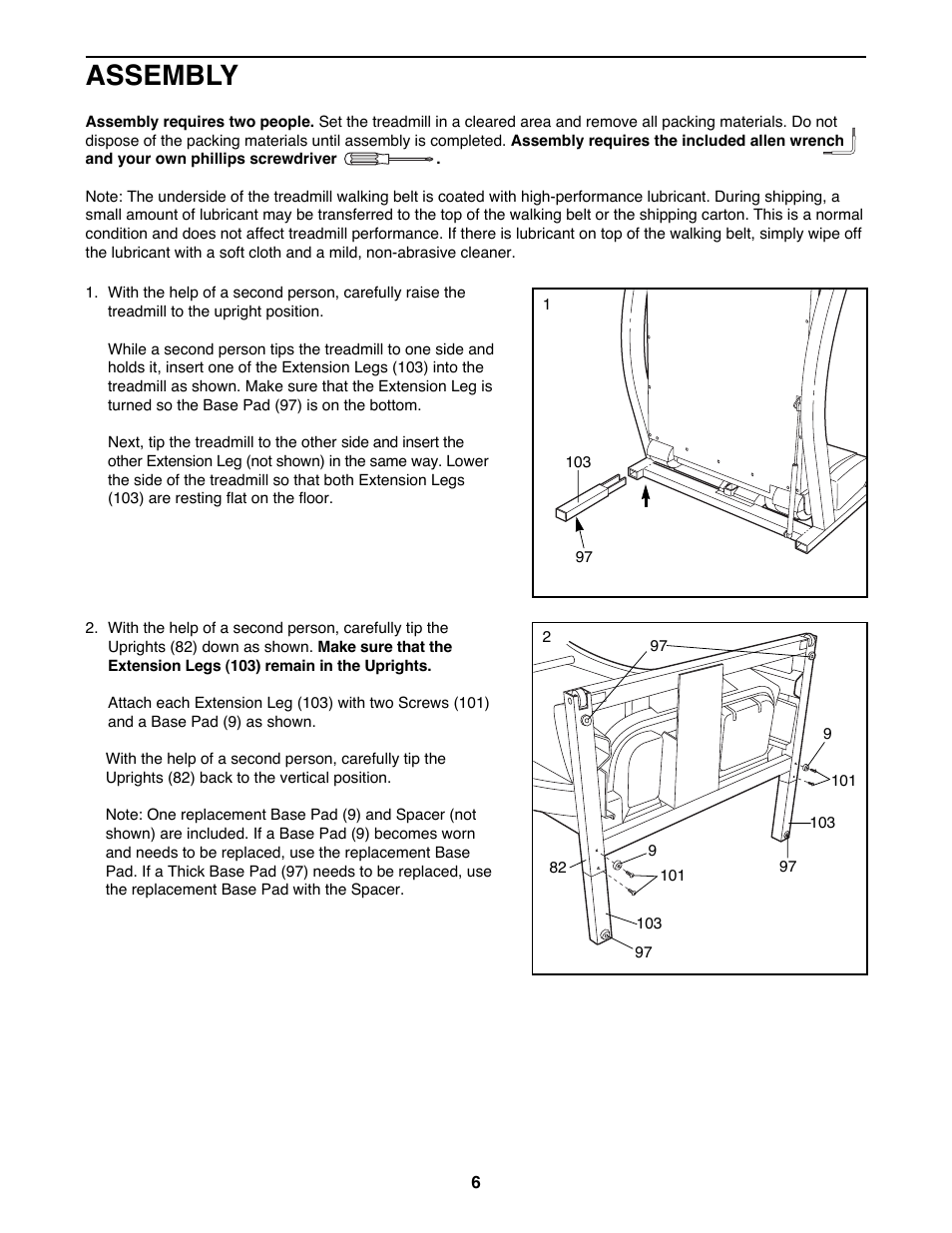 Assembly | ProForm 831.299283 User Manual | Page 6 / 26