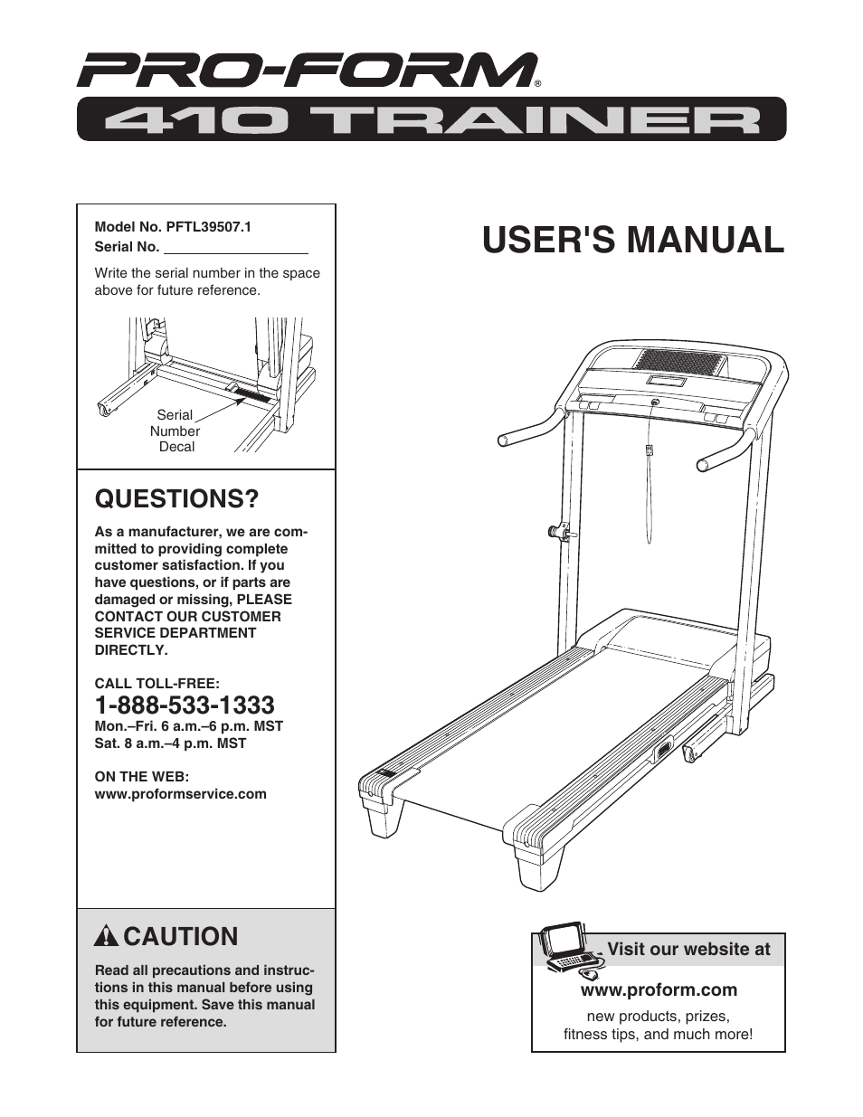 ProForm Trainer PFTL39507.1 User Manual | 28 pages