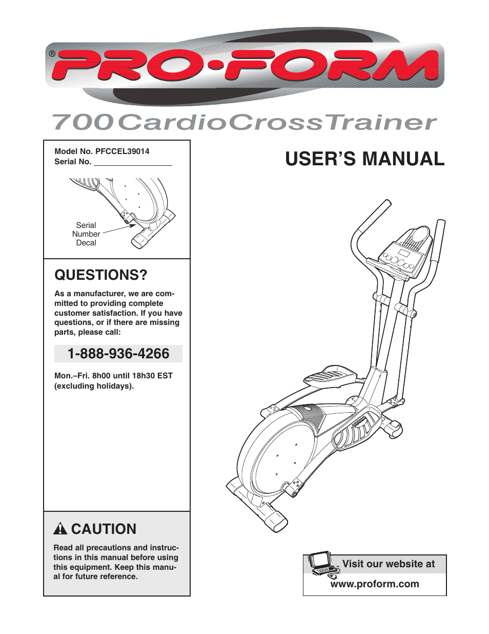 ProForm PFCCEL39014 User Manual | 24 pages