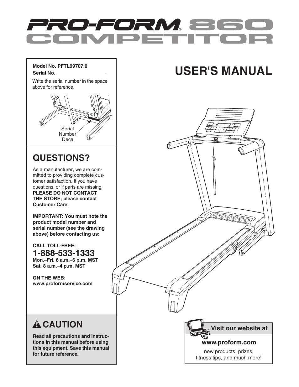 ProForm PFTL99707.0 User Manual | 32 pages