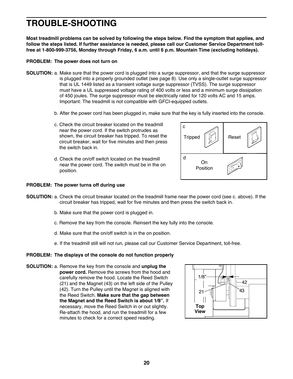 Trouble-shooting | ProForm PFTL89200 User Manual | Page 20 / 26